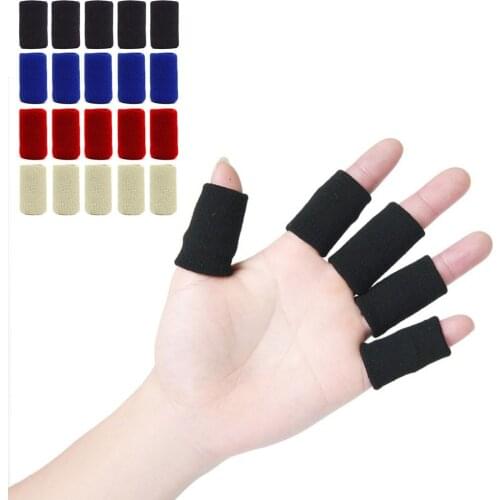 10pcs/set Finger Sleeve Guard Fingerstall Protect Finger Support Wrap Bands Fitness Gym Thumb Protector Basketball Volleyball