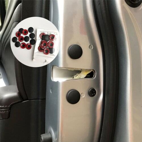 12pcs Car Door Lock Screw Protector Stickers case For Renault Koleos Fluenec Kangoo Latitude Sandero Kadjar Captur Talisman