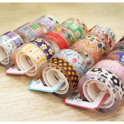 2pcs/lot New lovely Simple Transparent DIY Multifunction PVC Tape sticker nice Gift Adhesive Tape school office supplies