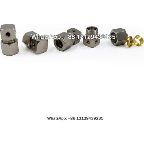 4 Nozzles Seat 3/8" Slip Lock Connector 3/16" Thread Interface Misting Nozzle Holder 9.52mm Hose Quick Connecting Coupling