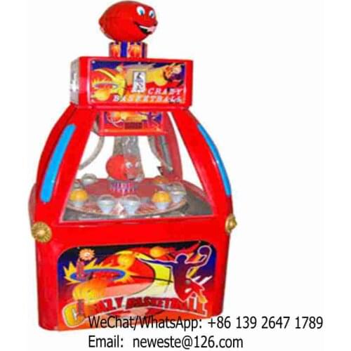 5pcs, Crazy Basketball Coin Operated Amusement Arcade Lottery Tickets Redemption Game Machine