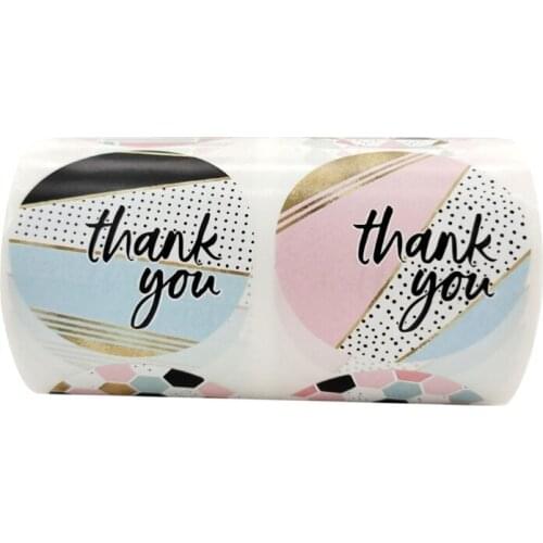 500pcs 2Inch Thank You Stickers Handmade Round Seal Labels for Candy Gift Box Packing Bag Wedding Thanks Stickers
