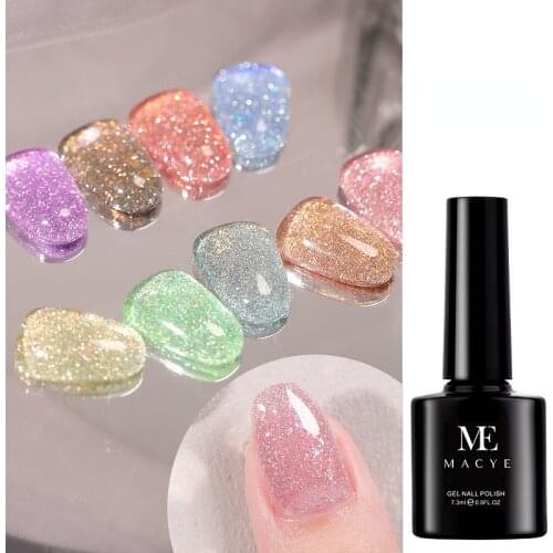 Super Laser 7.3ml UV Gel Nail Polish Glitter Effect Gel Nagellak Nail Manicure Gel Varnish Soak Off UV LED Gel Lacquer Decor