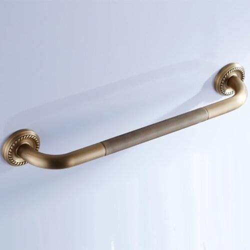 Antique Bathroom Grab Bar Bronze Brass Bath Tub Rail Bar Toilet Handrail Strong Shower Safety Support Grab Rail Handle Straight
