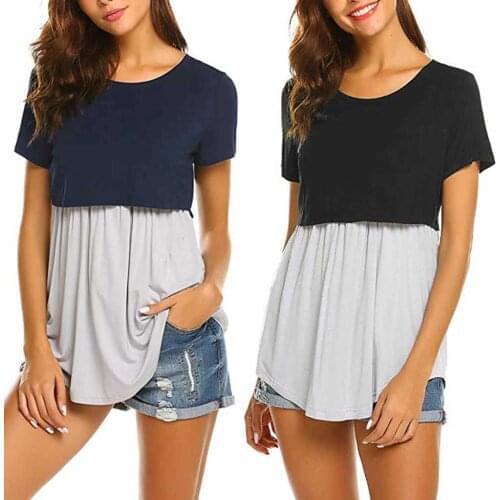 Blouse Casual Maternity Clothes Pregnant Womens Clothing Women Pregnant Maternity Nursing Breastfeeding Top T-shirt Blouse
