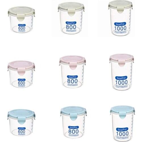 Big deal Kitchen Food Container Seal Pot Tea Coffee Candy Storage Tank Plastic Cereals Snacks Box Cookie Canister Jars For Spice