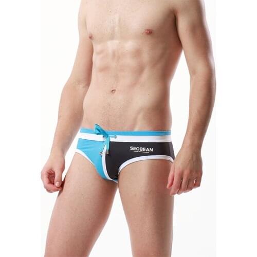 Quick Dry Mens Swimsuit Bikini Triangle Swimming Briefs Sexy Swimwear Trunks Short Beach Board Wear Low Waist Bathing Suit Men