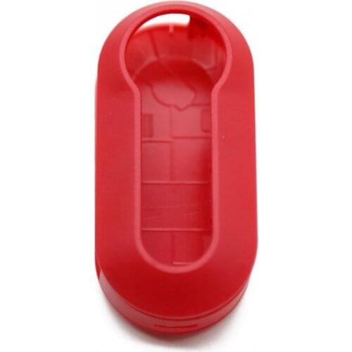 Key Cover Case Shell for Fiat 500 Panda Punto (Red)