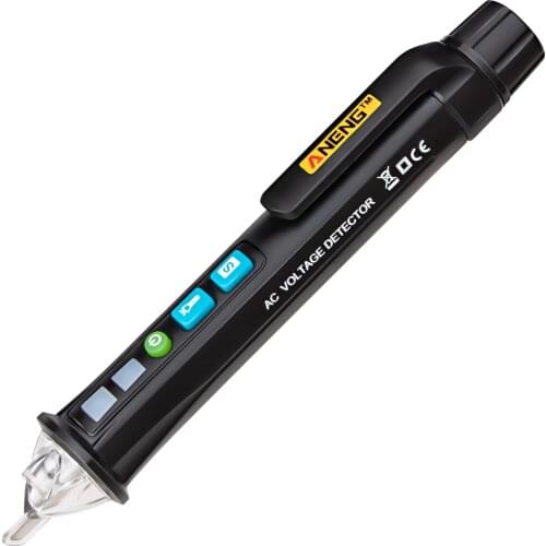 Dual Voltage Tester Sensitive Adjustable ANENG Non-Contact Voltage Detector Pen with Alarm Mode Live or Null Wire Judgment LED