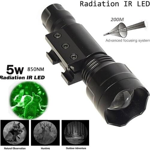 IR strong light tactical infrared flashlight 10W IR850NM night vision device fill light monitor light source super bright