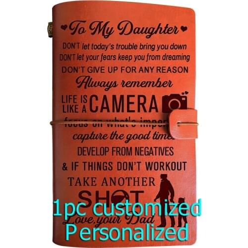 Engraved Leather journal personalized gifts to my husband BJ115 Customized Notebook A5 Dropshipping Supplier US Store Diary