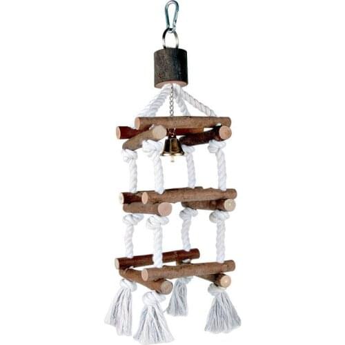 Gantry Ladder Frame Parrot Bird Toy with bell natural large - 38cm