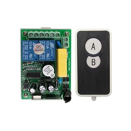 Hot Sales AC220 2CH 10A RF Wireless Remote Control Switch System transmitter and receiver universal gate remote control