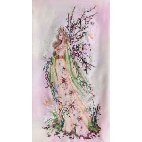 MD girl Colorfually fabric Counted Cross Stitch 14CT 28CT Cross Stitch Kits Embroidery Needlework Sets