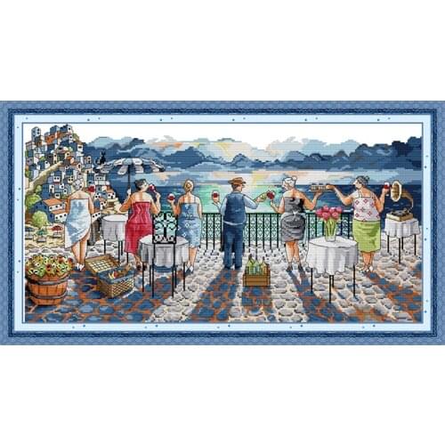 Leisure Life Stamped Cross Stitch Kits 11CT 14CT Embroidery Set Needlework Diy Cross Stitch Sets Count Printed Canvas Home Decor