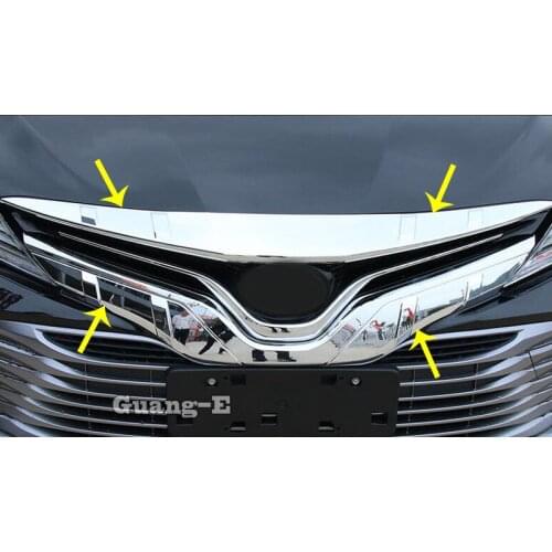 For Toyota New Camry XV70 2017 2018 2019 2020 Car Cover Bumper Engine Head Trim Front Grid Grill Grille Frame Edge 1pcs