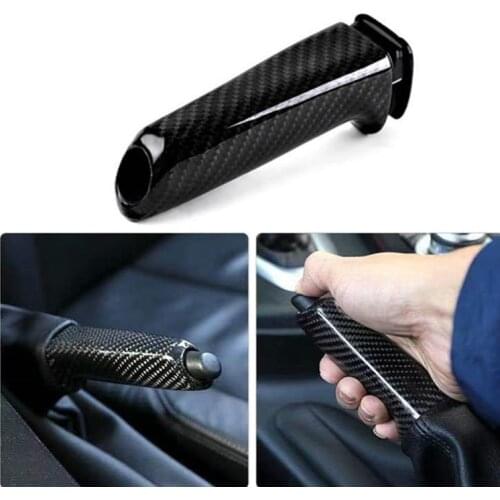 Car Carbon Fiber Look Interior Hand Brake Cover Sticker for BMW X1 1 2 3 4 M Series E90 F20 F21 F30 F34 F32 F35 E84 ABS Plastic