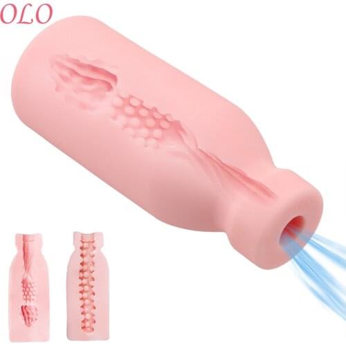 OLO Male Masturbation Cup Sex Toys for Men Bottle Shape Adult Products 3D Artificial Vagina Oral Blowjob Adults Products
