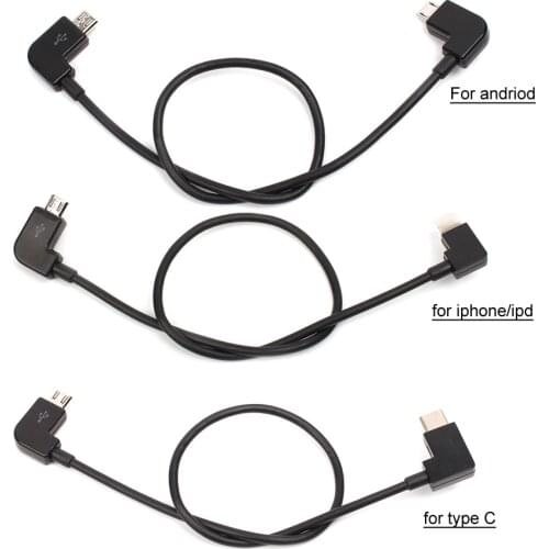 Drone Transmitter Remote Control FPV Data Cable type C Line to phone for iphone 7,Micro USB Connector for DJI Mavic Pro /spark