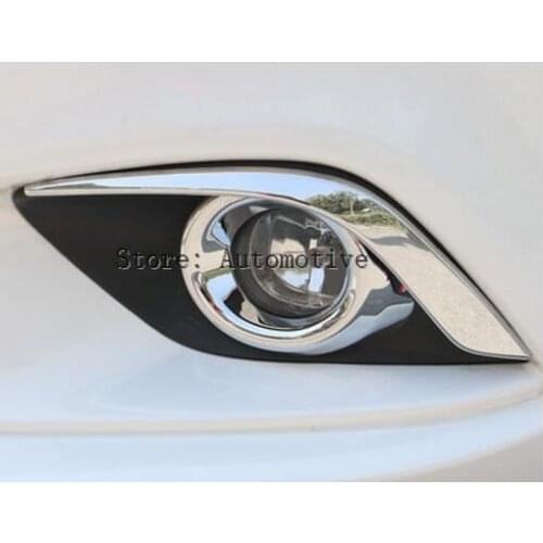 FIT FOR MAZDA 6 ATENZA GJ 2014 2015 CHROME FRONT FOG LIGHT LAMP COVER TRIM BEZEL GARNISH FOGLIGHT MOLDING RING EYEBROW EYELI