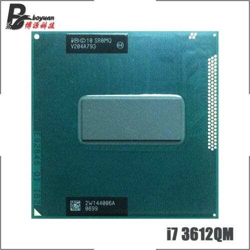 Intel Core i7-3612QM i7 3612QM SR0MQ 2.1 GHz Quad-Core Eight-Thread CPU Processor 6M 35W Socket G2 / rPGA988B