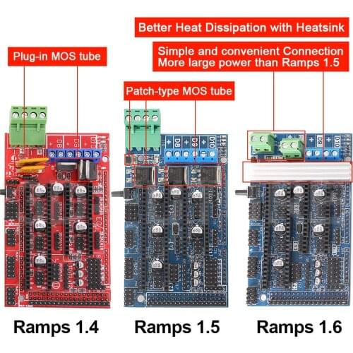 Ramps 1.6 Expansion Control Panel with Heatsink Upgraded Ramps 1.4/1.5 for arduino 3D Printer Board