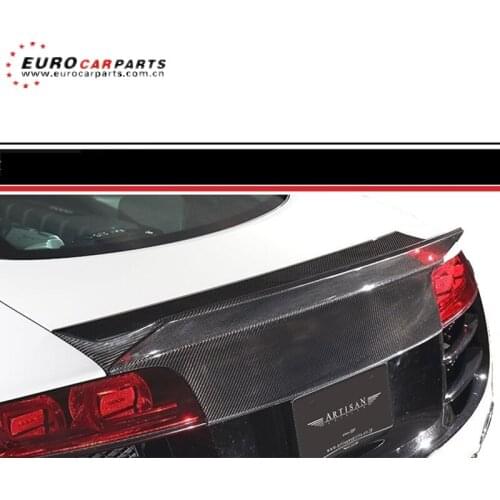 R8 trunk spoiler carbon fiber fit for AD R8 2014year 2015year to LB style R8 to artisan style carbon fiber trunk spoiler for R8