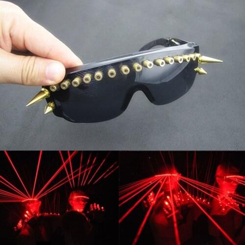 Light Up Glowing Party Glasses DJ Shows Nightclub Performers Red Laser Flashing Luminescent Novelty Gifts Laser Game