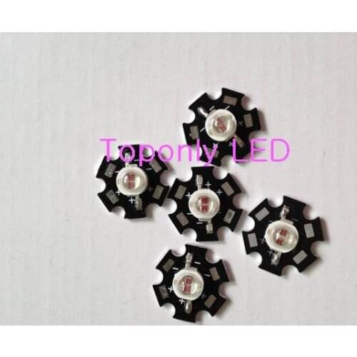 5w high power led bulb 585-595nm yellow color chip led diodes lamp soldering with 20mm pcb 500pcs/lot wholesale DHL freeshipping