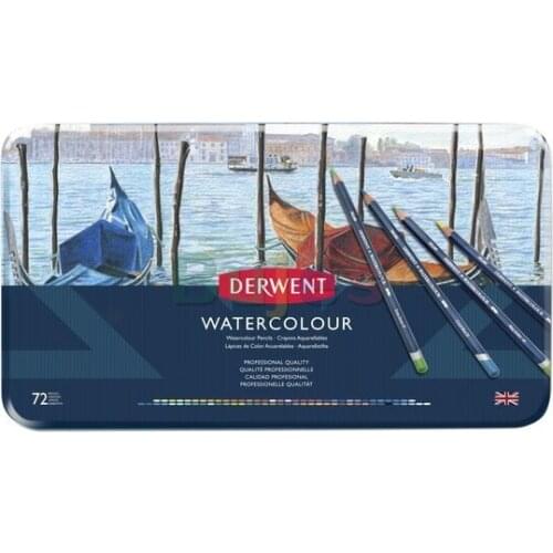 UK DERWENT Watercolou Professional water-soluble color pencil art hand-painted color filling pen 12/24/36/48/72 color set