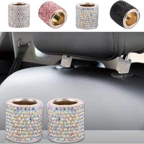 Car Ornament Car Seat Rod Diamond Ring Car-styling Bling Crystal Collar Decor Car Seat Headrest