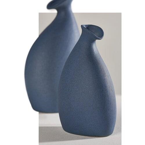 Vase Living Room Dried Flowers Nordic Ins Style Ceramic Blue Vase Home Decoration Accessories Flower Vases For Homes