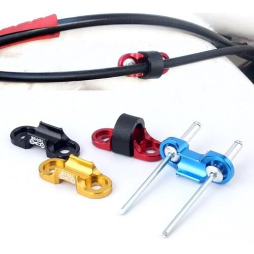 Bicycle Brake Line Pipe Buckle Aluminum Alloy Bicycle Cable Guide Bike Brake Line Holder Clips Wire Adapter Cycling Parts Tools