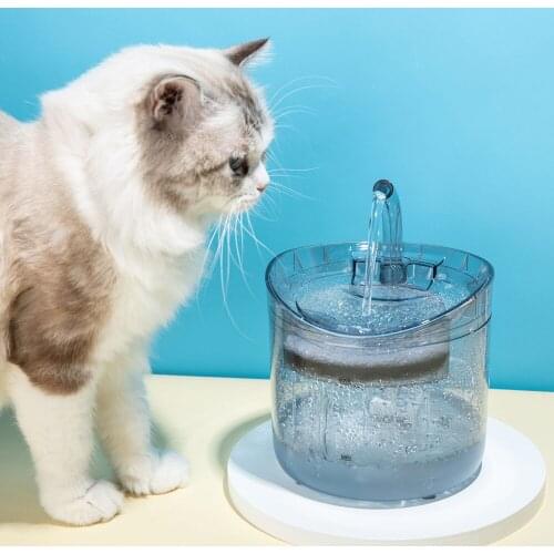 Pet Water Fountain Flowing Automatic Circulating Filter Cat Dispenser Dog Supplies Drinking Feeder With Faucet