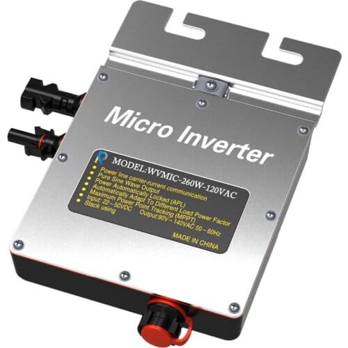 Waterproof Micro Gird Tie Solar Inverter 260W Line Communication