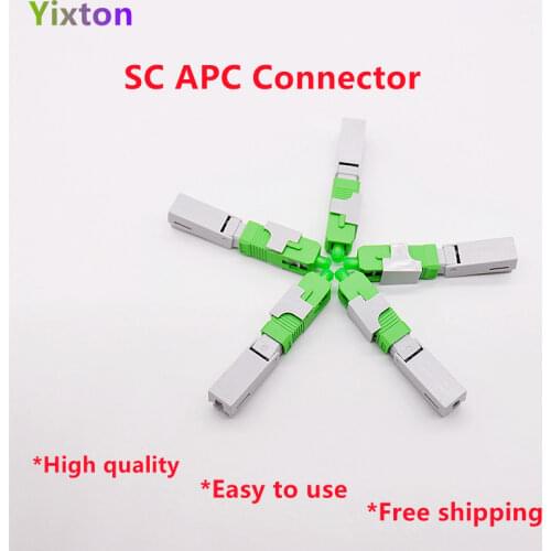 New Green Optical fiber connector sc apc FTTH single mode Fiber Optic Fast Connector sc upc