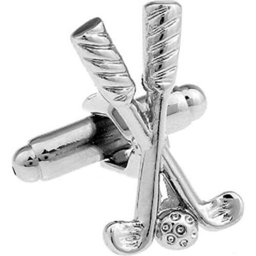 Golf Clubs Ball Pair Cufflinks