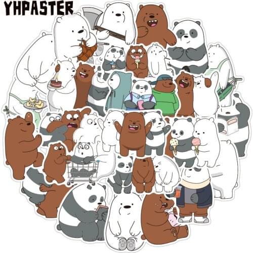 10/36Pcs Cartoon Bears Stickers Anime Stickers For Laptop Luggage Motorcycle Phone Skateboard For Kids Pegatinas