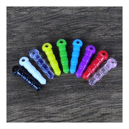 10pcs multicolor Plastic dust plug 3.5mm earphones accessories DIY phone Pendant parts for iphone samsung Dustproof Plug Caps