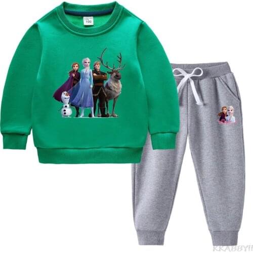 Cartoon Children Clothing Sets Baby Boy Girl Hoodies Sweatshirt+Pants 2 Pcs Clothes Kids Outfits Sport Suits