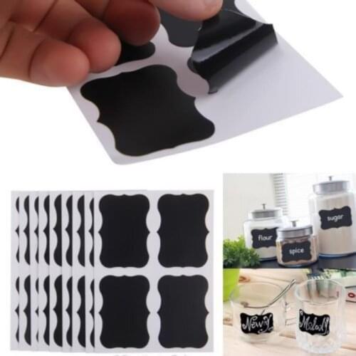 36pcs Kitchen Spice Sticker Spice Storage Bottle Jar Waterproof Label Blackboard Wall Label Sticker Jar Sticker Food Label