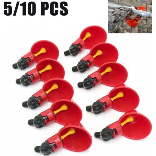 5/10Pcs Chicken Waterer Hens Quail Birds Drinking Bowls Water for Chicken Coop Chick Nipple Drinkers Poultry Farm Pet Supplies