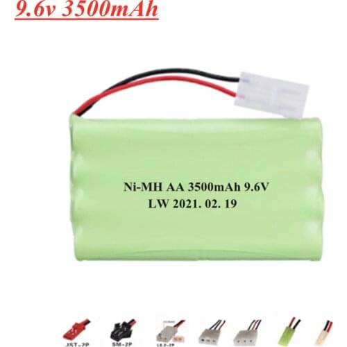 9.6V 3500mah NI-MH AA Rechargeable Battery Pack for RC toys Car Tanks Trains Robot Boat Gun tools Parts 9.6V 3000mah battery