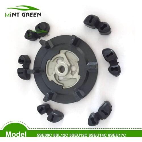 Auto Air Ac Compressor Clutch Hub + Rubber For 5se09c 5sl12c 5seu12c 6seu14c 6seu17c 7seu17c