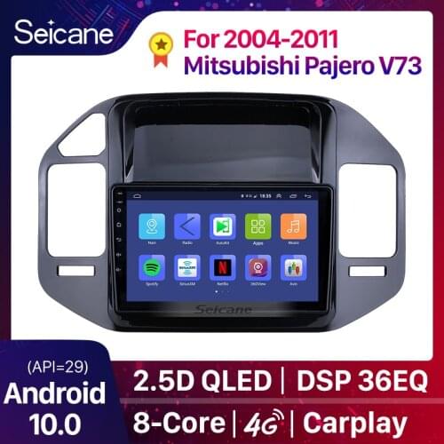 Seicane 2GB RAM Android 9.1 Car Stereo Radio Head Unit GPS Navi for 2004 2005-2011 Mitsubishi Pajero V73 Support Rearview Camera