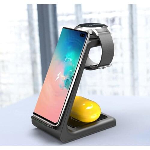 Qi Wireless Charger Pad for iPhone 11 pro X XS Max XR for Apple Watch 4 3 2 Airpods 18W Fast Charge For Samsung S10/Bud/Watch
