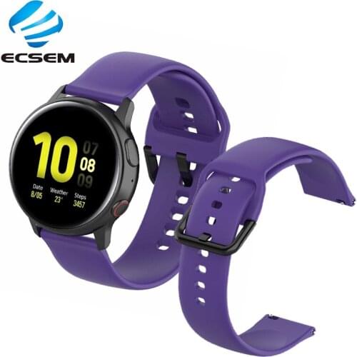 Wristbands for Samsung galaxy watch active 2 smart watch accessories band strap soft silicone 20MM bracelet for active 2