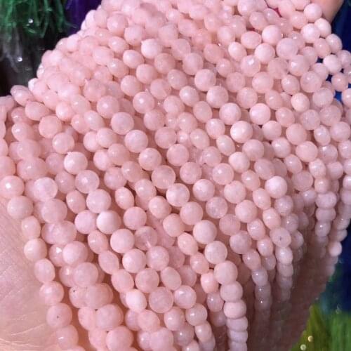 Natural Stone Beads Pink Morgan Oblate Section Beads 6mm Loose Beads for Jewelry Making Necklace DIY Bracelet Length 38cm