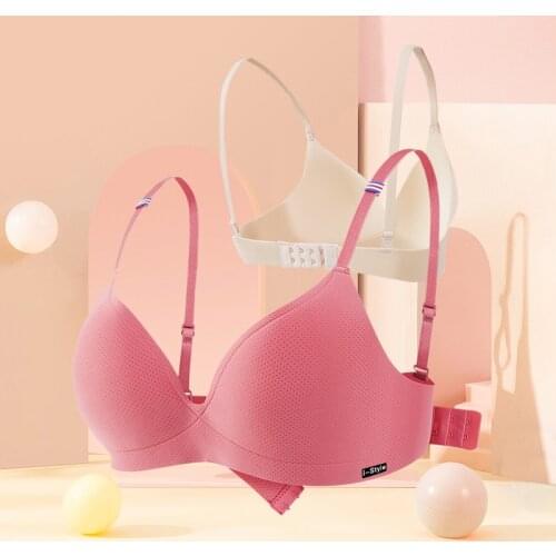 Seamless Bra Wire Free Brassieres Soft Push Up Intimate Womens Underwear Sexy Bralette Striped Shoulder Strap Womens Lingerie