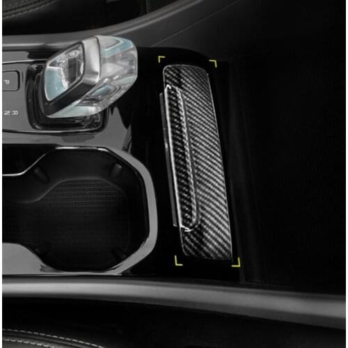 For Volvo XC40 XC 40 2019 2020 Carbon Fiber Car Styling Center Console Ashtray Cover Decoration Sticker Trim Accessories